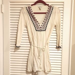 Forever 21 Embroidered Belted Dress